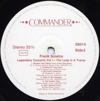 3LP/Dobozkészlet Frank Sinatra: Legendary Concerts