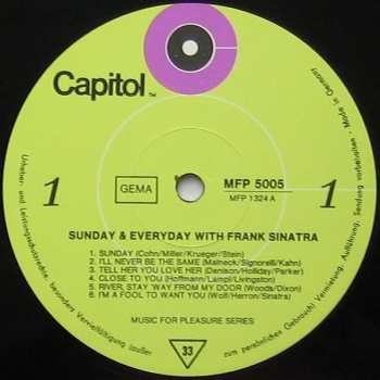 LP Frank Sinatra: Sunday And Everyday With Frank Sinatra