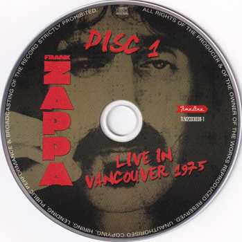 2CD Frank Zappa: Live In Vancouver 1975