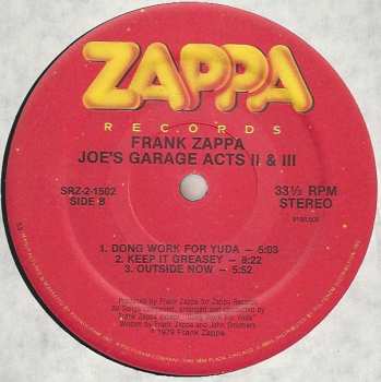 2LP Frank Zappa: Joe's Garage Acts II & III
