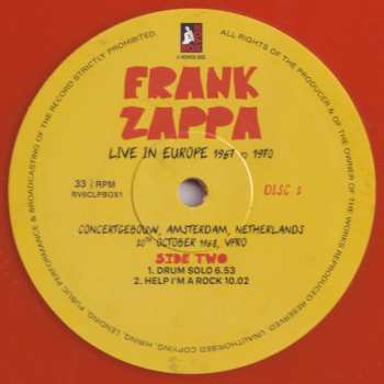 6LP/Dobozkészlet Frank Zappa: Live In Europe 1967 To 1970 NUM | CLR
