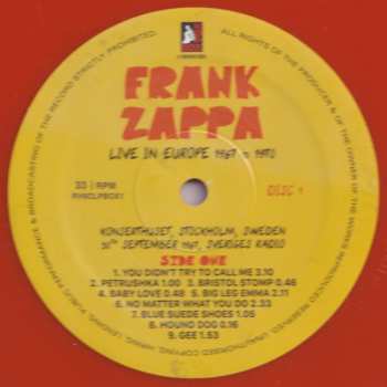 6LP/Dobozkészlet Frank Zappa: Live In Europe 1967 To 1970 NUM | CLR