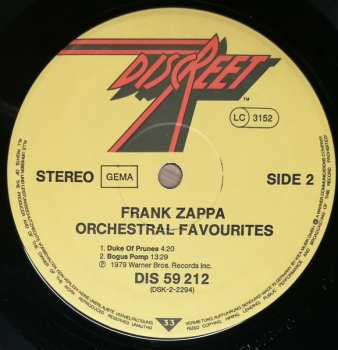 LP Frank Zappa: Orchestral Favorites