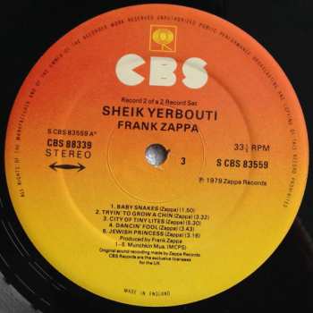 2LP Frank Zappa: Sheik Yerbouti