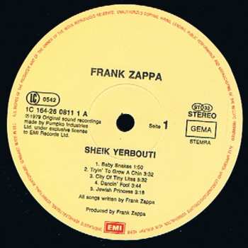 2LP Frank Zappa: Sheik Yerbouti