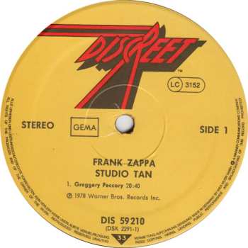 LP Frank Zappa: Studio Tan