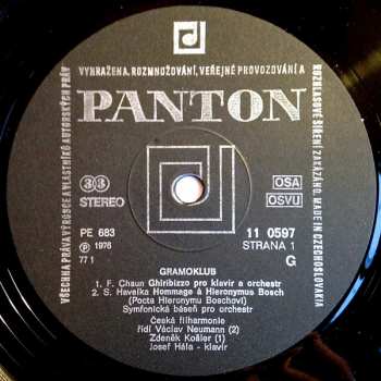 LP František Chaun: Ghiribizzo / Hommage À Hieronymus Bosch / Five Pictures