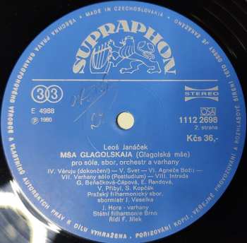 LP Leoš Janáček: Mša Glagolskaja