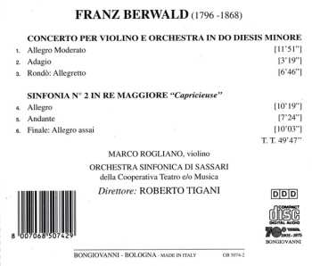 CD Franz Berwald: Concerto Per Violino E Orchestra, Sinfonia No. 2 "Capricieuse"