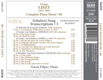 CD Franz Liszt: Liszt Piano Music • 60 - Schubert Song Transcriptions • 3