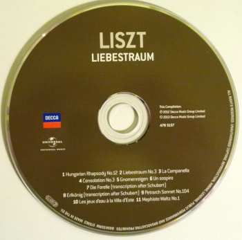 CD Franz Liszt: Liebestraum And Other Piano Works