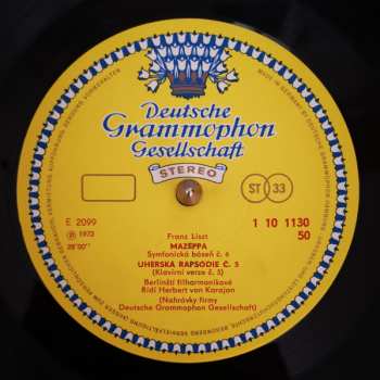 LP Berliner Philharmoniker: Mazeppa · Ungarische Fantasie · Ungarische Rhapsodien Nr. 4 Und Nr. 5