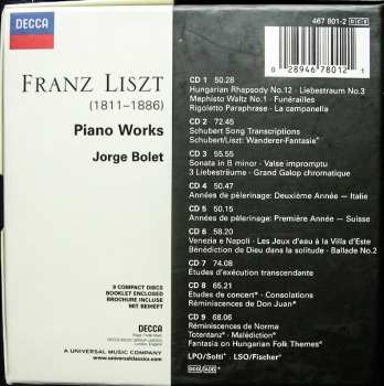 9CD/Dobozkészlet Franz Liszt: Piano Works = Œuvres Pour Piano = Klavierwerke