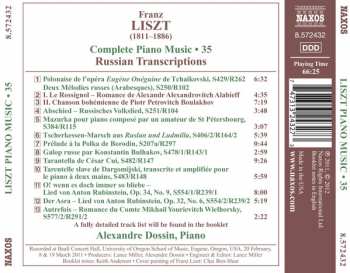 CD Franz Liszt: Russian Transcriptions