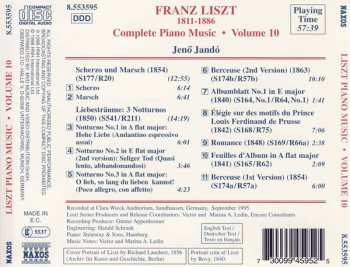 CD Franz Liszt: Scherzo And March • Liebesträume • Berceuse • Albumblatt In E Major • Élégie Sur Des Motifs Du Prince Louis Ferdinand De Prusse • Romance • Feuilles D'Album In A Flat Major 