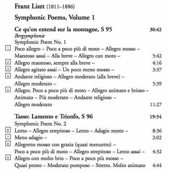 CD Franz Liszt: Symphonic Poems Vol. 1