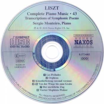 CD Franz Liszt: Transcriptions Of Symphonic Poems