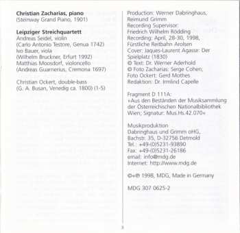 CD Franz Schubert: Piano Quintet D667 (Forelle) / String Trios D 581 & D 111A (Fragment)