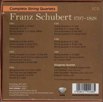7CD/Dobozkészlet Franz Schubert: Complete String Quartets