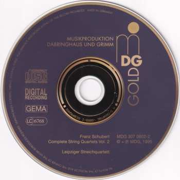 CD Franz Schubert: Complete String Quartets (String Quartet A Minor Op. 29 ∙ D 804 / String Quartet G Minor /B Flat Major ∙ D 18 / Overture B Flat Major (Fragment) ∙ D 470)