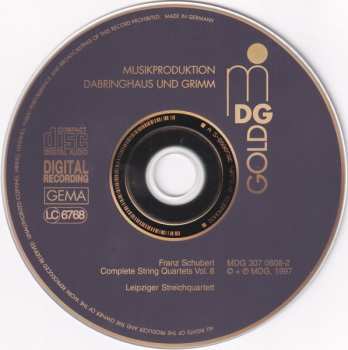 CD Franz Schubert: Complete String Quartets (String Quartet B Flat Major D 68 / String Quartet C Major D 46)