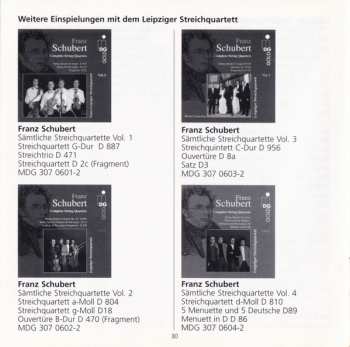 CD Franz Schubert: Complete String Quartets (String Quartet B Flat Major D 68 / String Quartet C Major D 46)