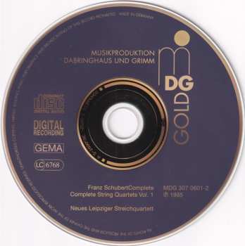 CD Franz Schubert: Complete String Quartets (String Quartet G Major ∙ D 887 / String Trio B Major ∙ D 417 / Fragment ∙ D 2c)
