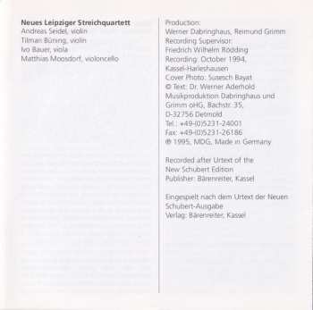 CD Franz Schubert: Complete String Quartets (String Quartet G Major ∙ D 887 / String Trio B Major ∙ D 417 / Fragment ∙ D 2c)