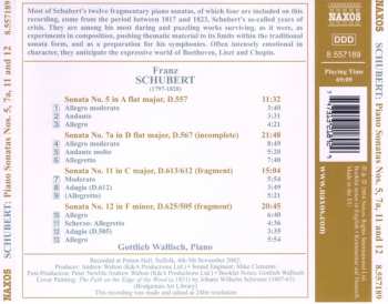 CD Franz Schubert: Piano Sonatas Nos. 5, 7a, 11 And 12
