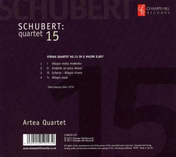 CD Franz Schubert: Quartet 15: String Quartet In G Major, D. 887