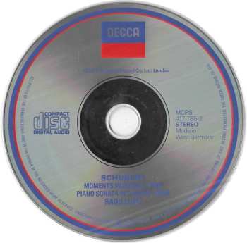 CD Franz Schubert: Moments Musicaux, D780 / Piano Sonata In C Minor, D958