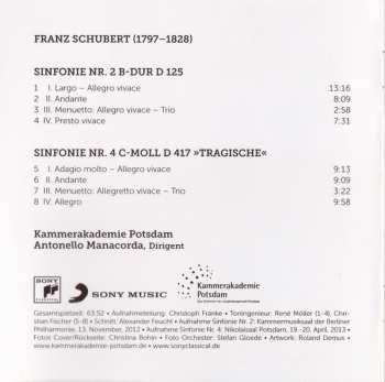 CD Franz Schubert: Sinfonie 4 »Tragische« / Sinfonie 2