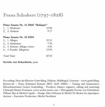 CD Franz Schubert: Sonatas D840 & D959