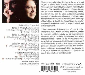 CD Franz Schubert: Sonatas For Violin & Piano, Op. 137 Nos. 1, 2, 3 & Op. 162