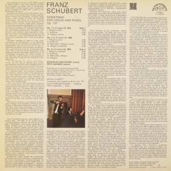 LP Franz Schubert: Sonatinas For Violin and Piano, Op. 137 (Sonatiny Pro Housle A Klavír)