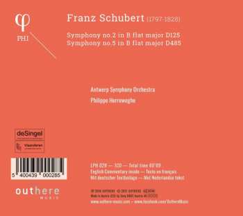 CD Franz Schubert: Symphonies Nos. 2 & 5