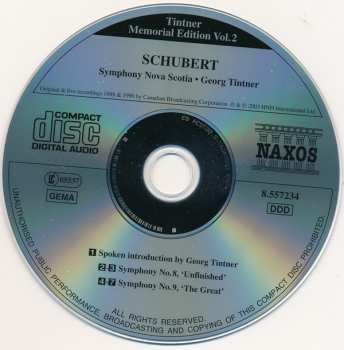 CD Franz Schubert: Symphonies Nos. 8 'Unfinished' And 9 'The Great'