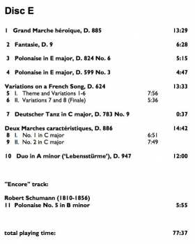 7CD/Dobozkészlet Franz Schubert: The Complete Original Piano Duets
