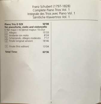 CD Franz Schubert: Complete Piano Trios Vol. 1