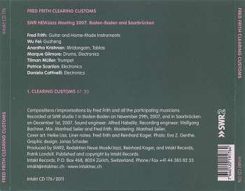 CD Fred Frith: Clearing Customs