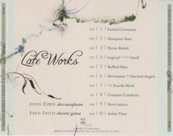 CD Fred Frith / John Zorn: Late Works