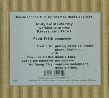 CD Fred Frith: Rivers And Tides { Working With Time