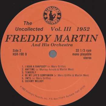 LP Freddy Martin And His Orchestra: The Uncollected Freddy Martin, Vol. 3, 1952