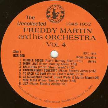 LP Freddy Martin And His Orchestra: The Uncollected Freddy Martin, Vol. 4, 1948
