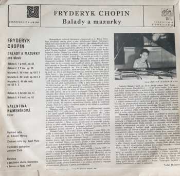 LP Frédéric Chopin: Balady A Mazurky Pro Klavír