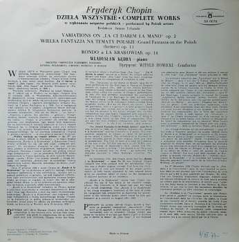 LP Frédéric Chopin: Variations On "La Ci Darem La Mano" Op. 2 / Wielka Fantazja Na Tematy Polskie Op. 13 / Rondo À La Krakowiak Op. 14