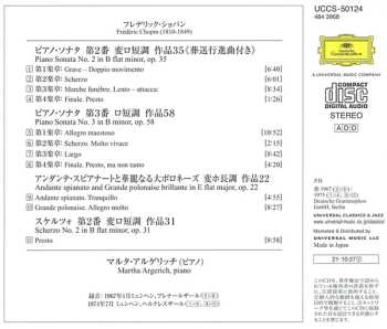 CD Frédéric Chopin: Piano Sonatas Nos.2 & 3 / Andante Spianato Et Grande Polonaise Brillante / Scherzo No.2 