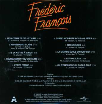 9CD/Dobozkészlet Frédéric François: L'intégrale Des Albums Originaux 1984-1992