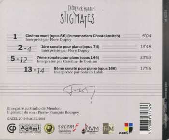 CD Frederick Martin: Stigmates (Œuvres Pour Piano)