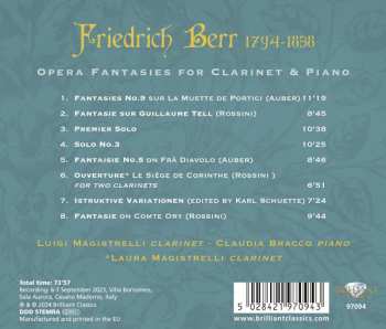 CD Luigi Magistrelli: Opera Fantasies For Clarinet & Piano